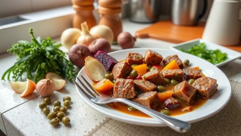 Biff a la Lindström hemma på köket