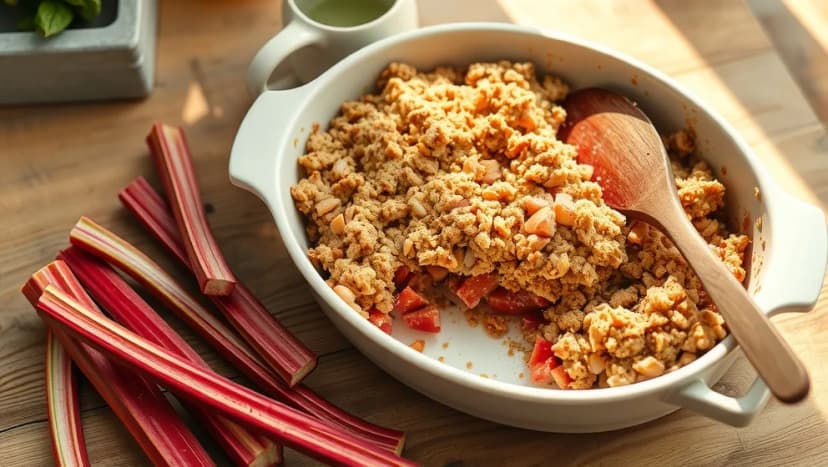 Världens godaste rabarberpaj smulpaj